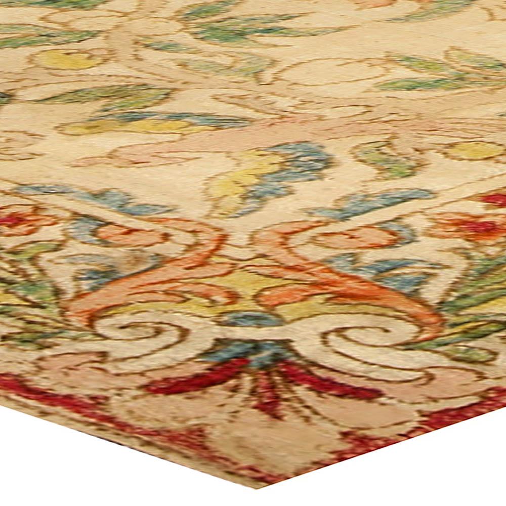 French 19th Century European Silk Table Rug For Sale