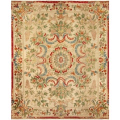 Used 19th Century European Silk Table Rug