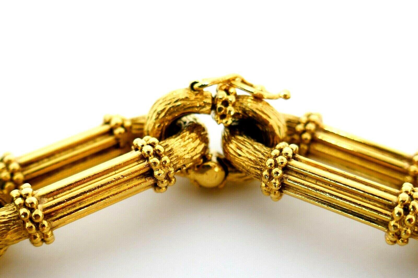 Women's or Men's Vintage European Yellow Gold Oval Link Chain Bracelet