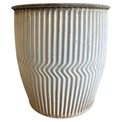 Used European Zinc Barrel Planters