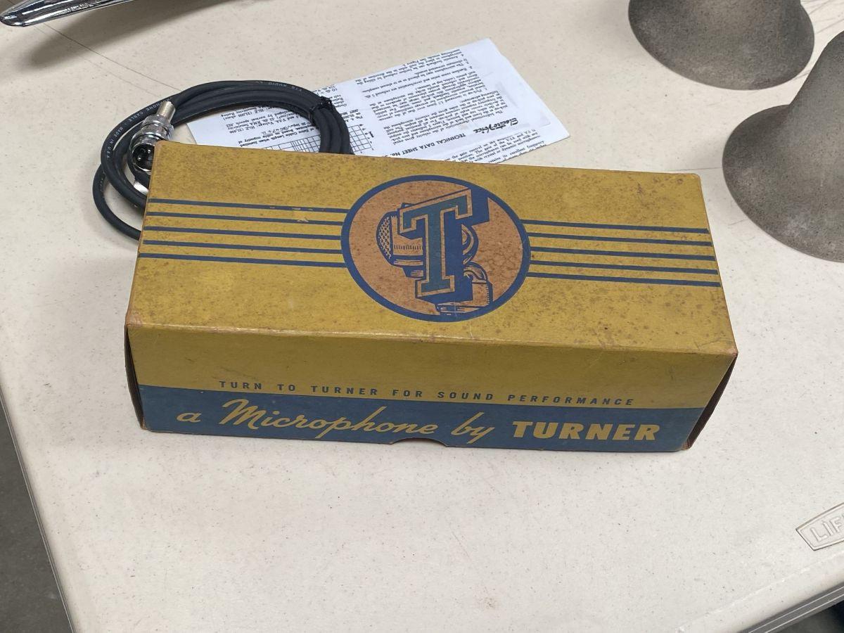 Vintage EV Ribbon Turner Microphone by Turner in Original Packaging and Wire 7