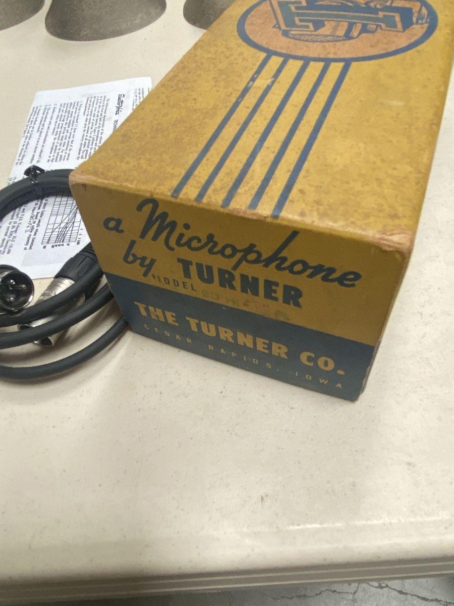 Vintage EV Ribbon Turner Microphone by Turner in Original Packaging and Wire 8