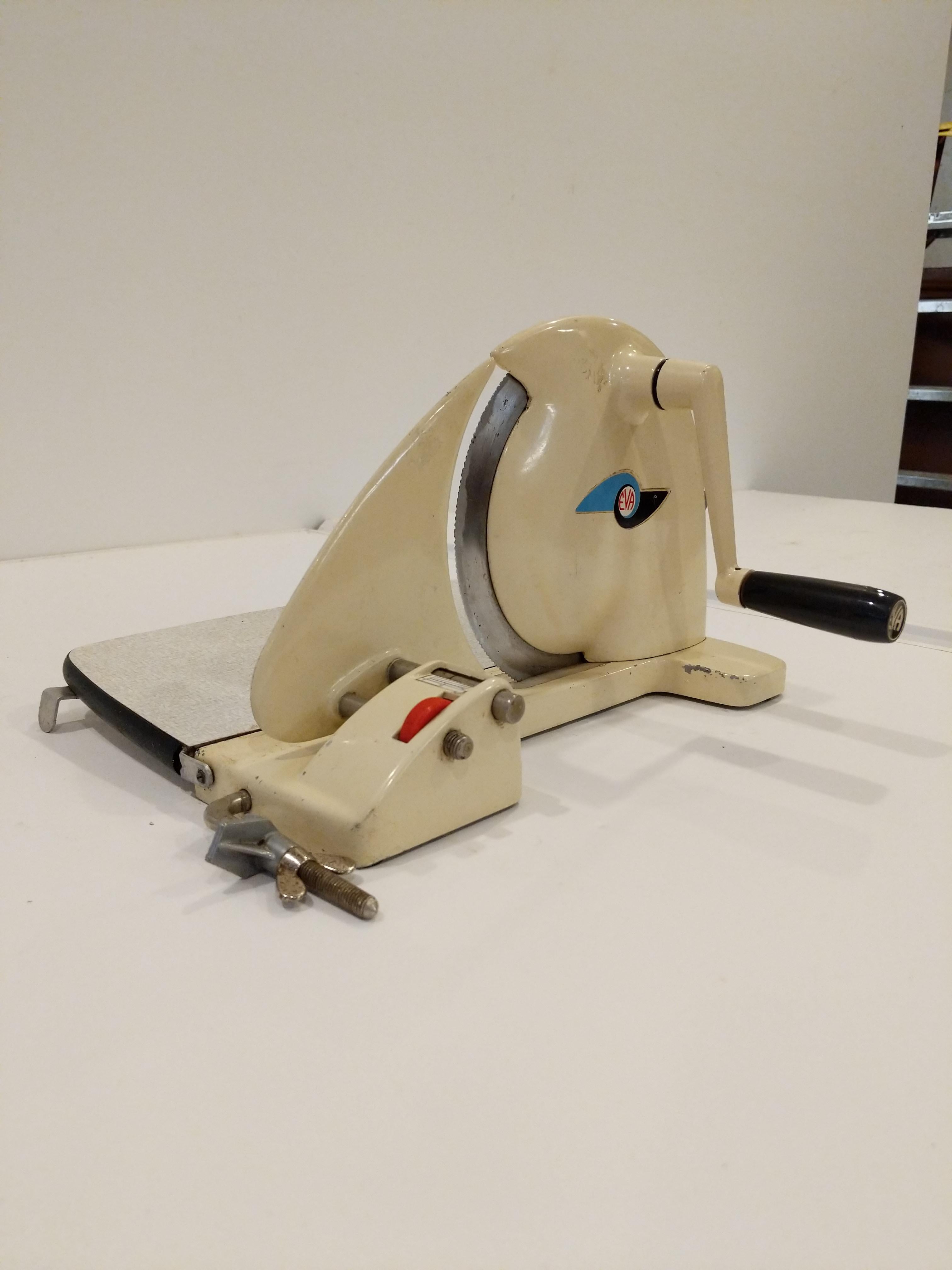 Mid-Century Modern Vintage Eva Bread, Cheese, and Meat Slicer
