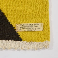 Vintage Evelyn Ackerman “Launch Pad” Tapestry in Yellow - Rug & Kilim