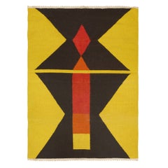 Vintage Evelyn Ackerman “Launch Pad” Tapestry in Yellow - Rug & Kilim