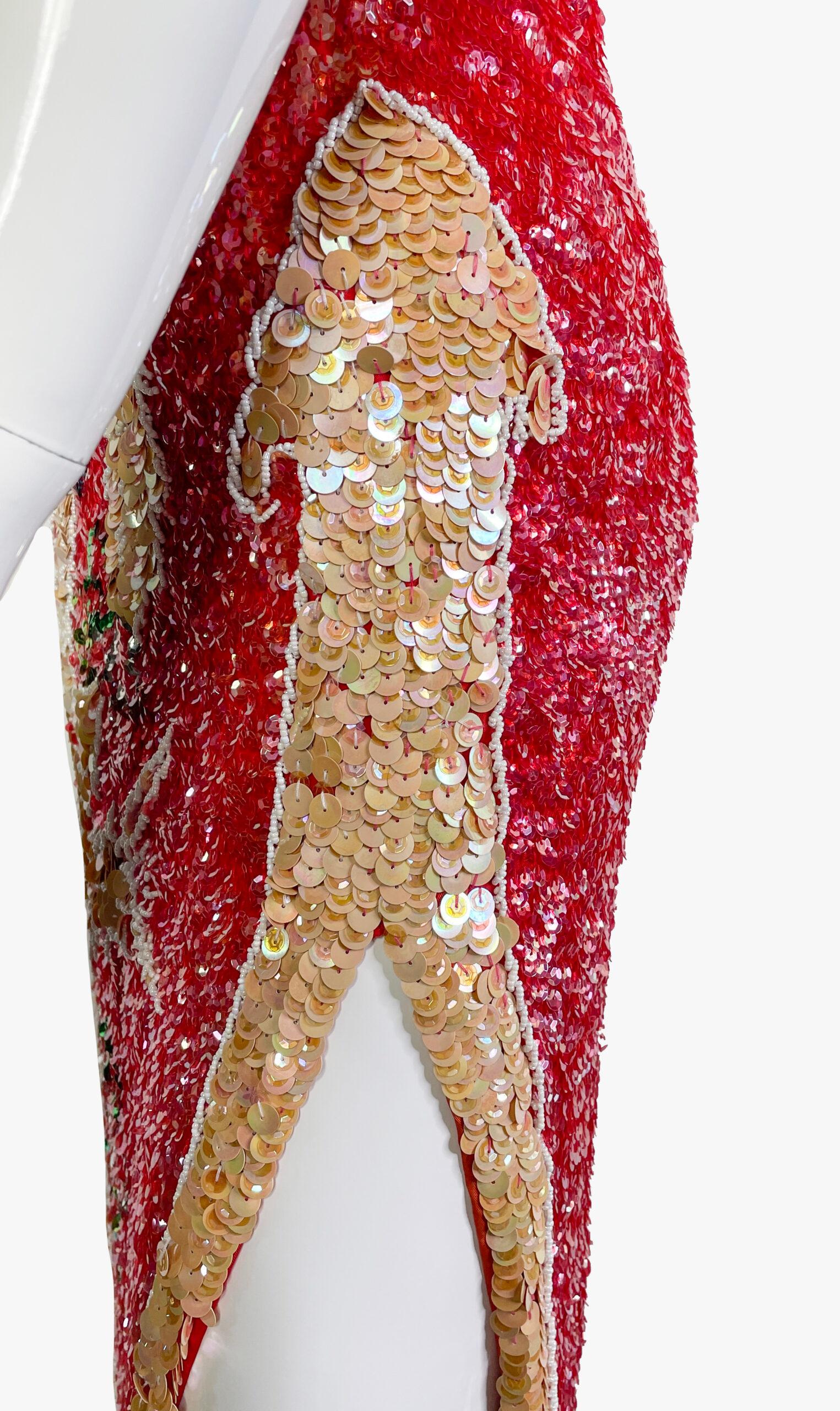 da uomo o donna Abito da sera vintage ricamato con perline e paillettes in vendita