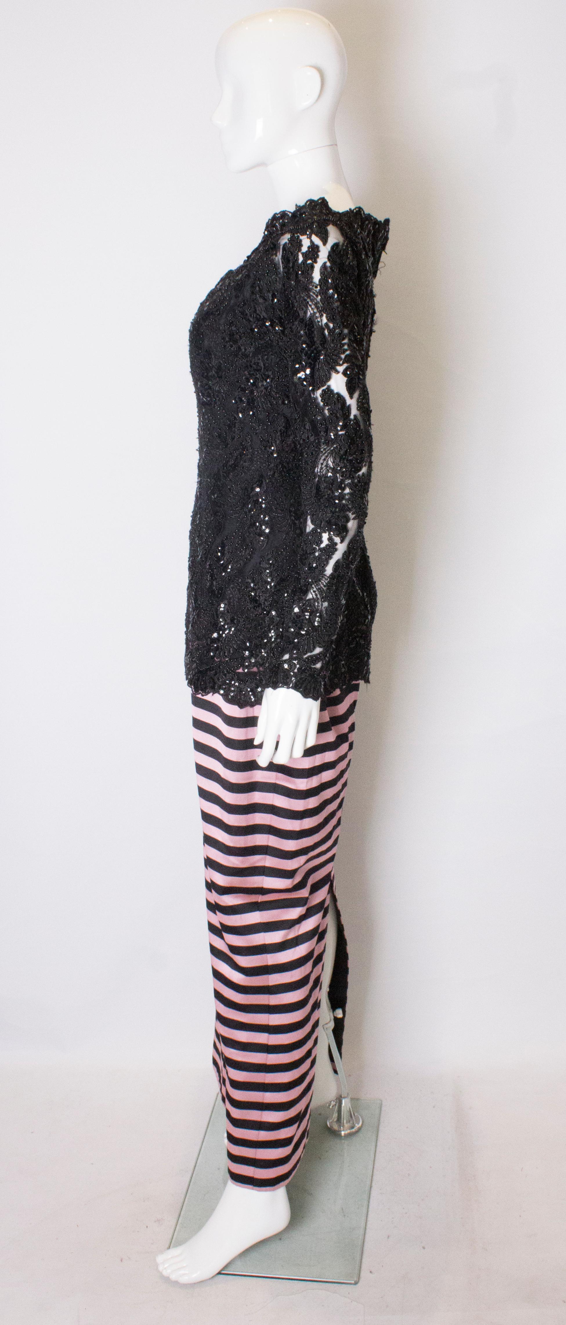Women's Vintage Evening Gown by Dolares Couture For Sale