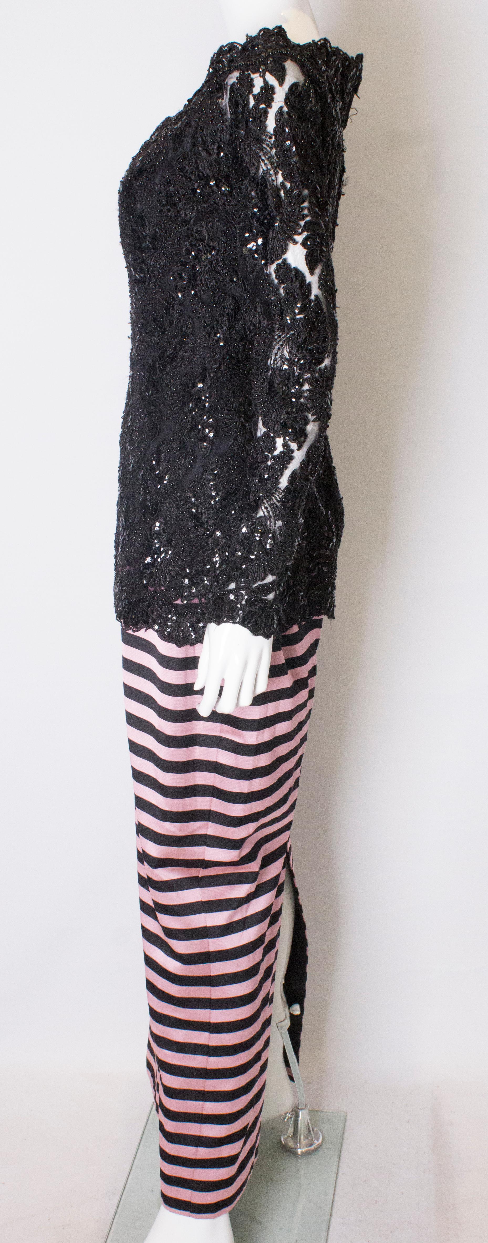 Vintage Evening Gown by Dolares Couture For Sale 1