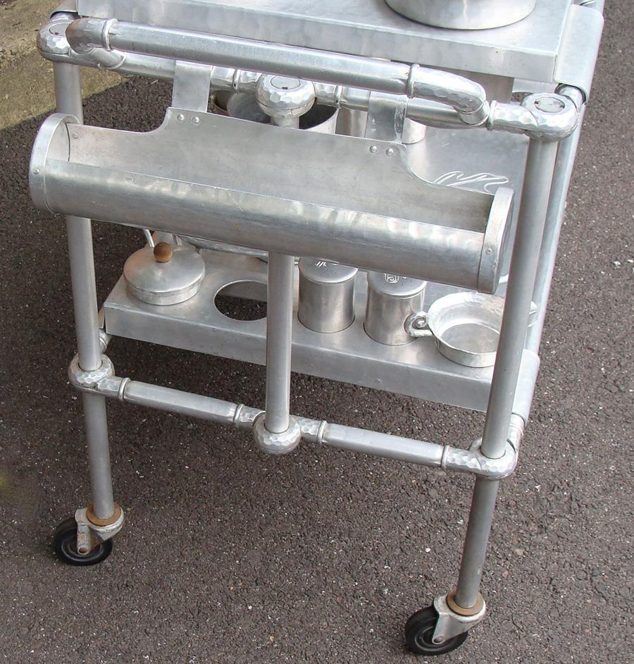 Mid-20th Century Vintage Everlast Aluminum Serving or Bar Cart For Sale