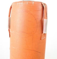 Vintage Everlast Boxing Punching Bag with Folk Art Illustration