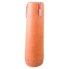 Vintage Everlast Boxing Punching Bag with Folk Art Illustration