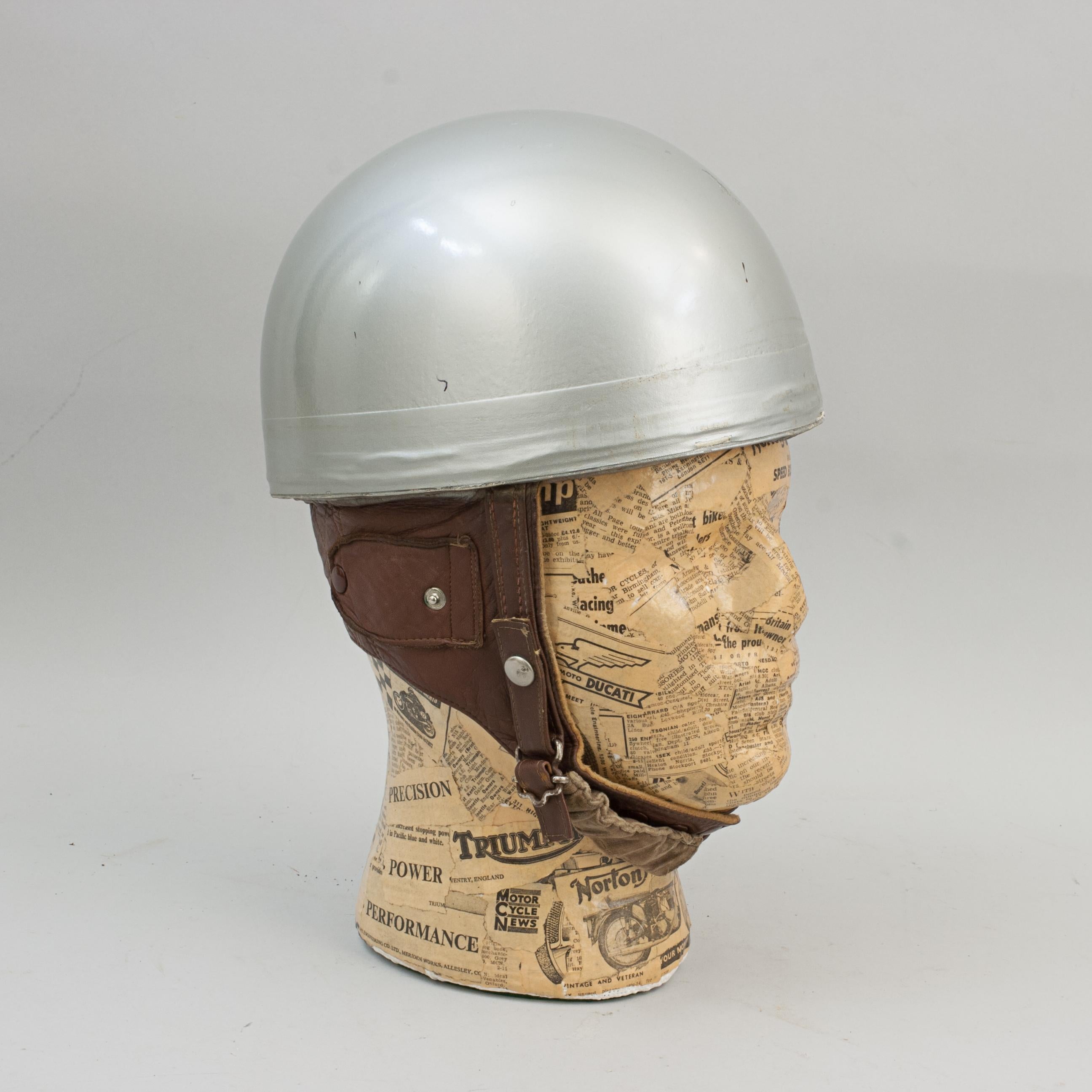 English Vintage Everoak Motorcycle Helmet