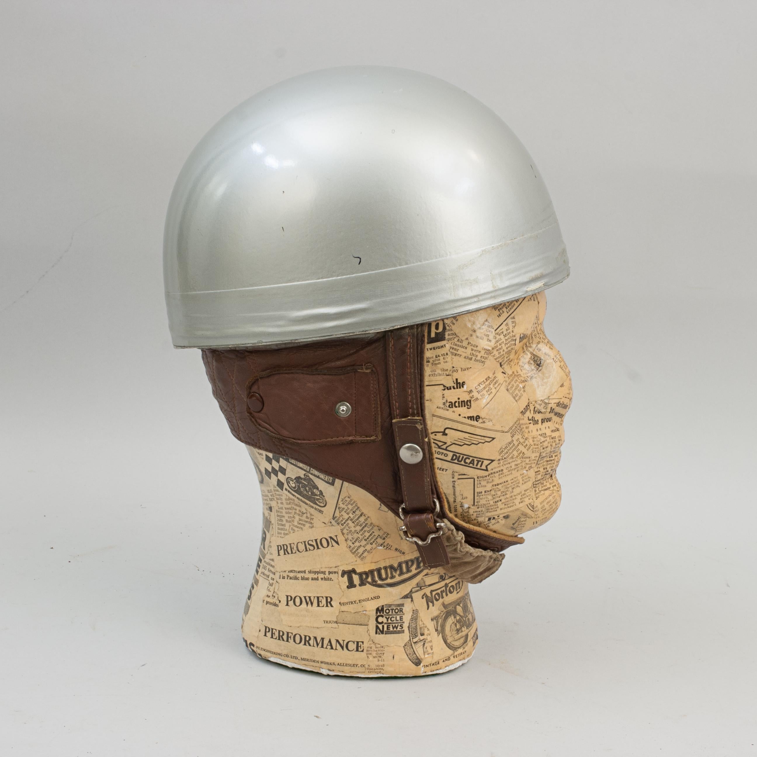 Leather Vintage Everoak Motorcycle Helmet