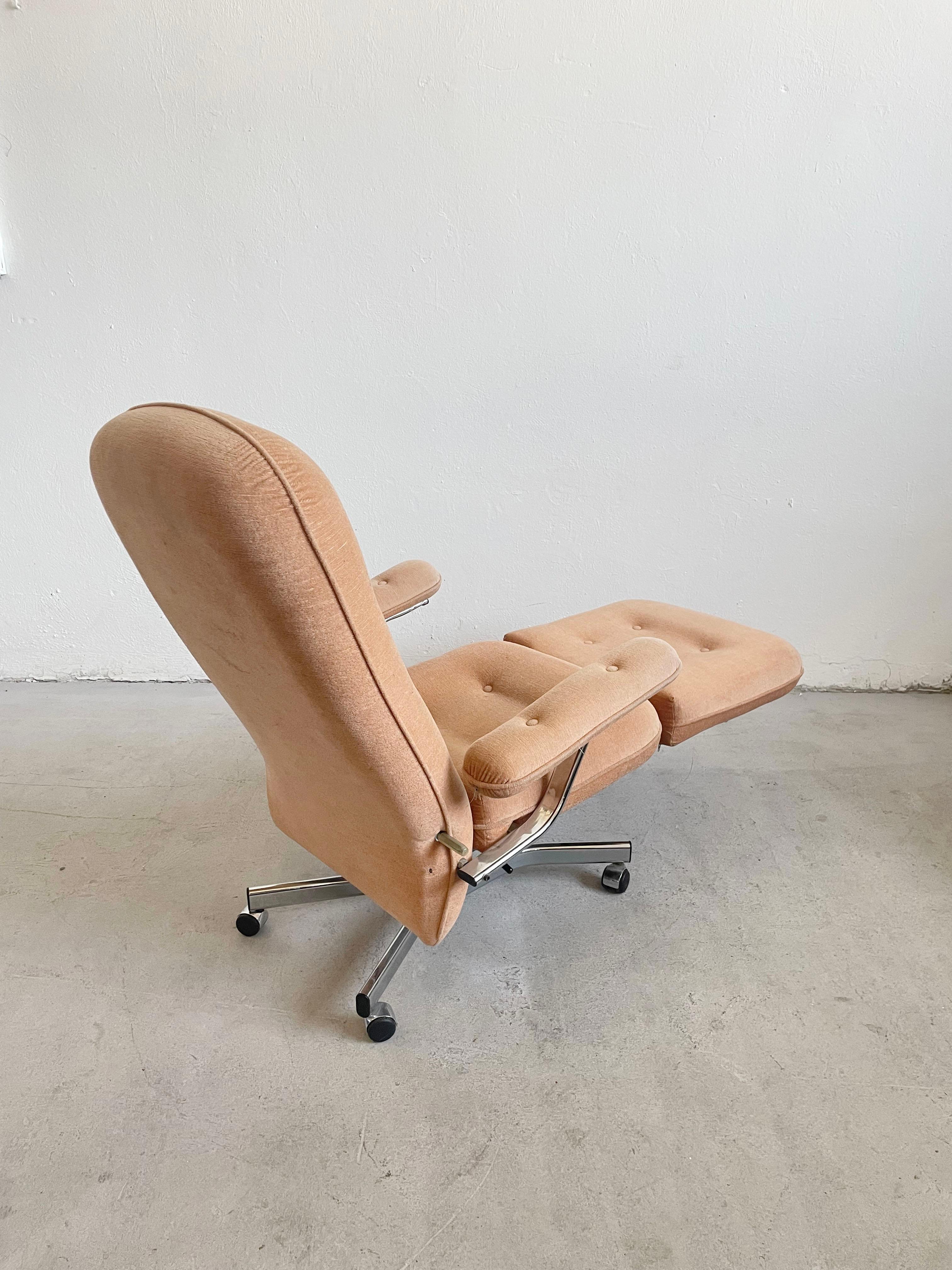 Vintage Everstyl Sessel, umwandelbar und multifunktionaler Liegesessel, Vintage, Frankreich 1970er Jahre im Angebot 1