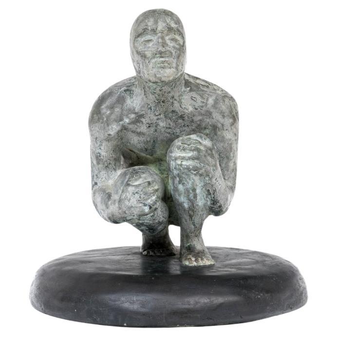 Vintage Ewa Pachucka (Poland, 1936-2020) Composition Sculpture Of A Male Figure