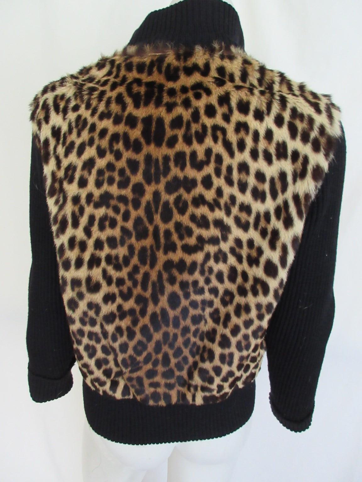 Gilet giacca con stampa panthera esclusivo Vintage By In condizioni buone in vendita a Amsterdam, NL