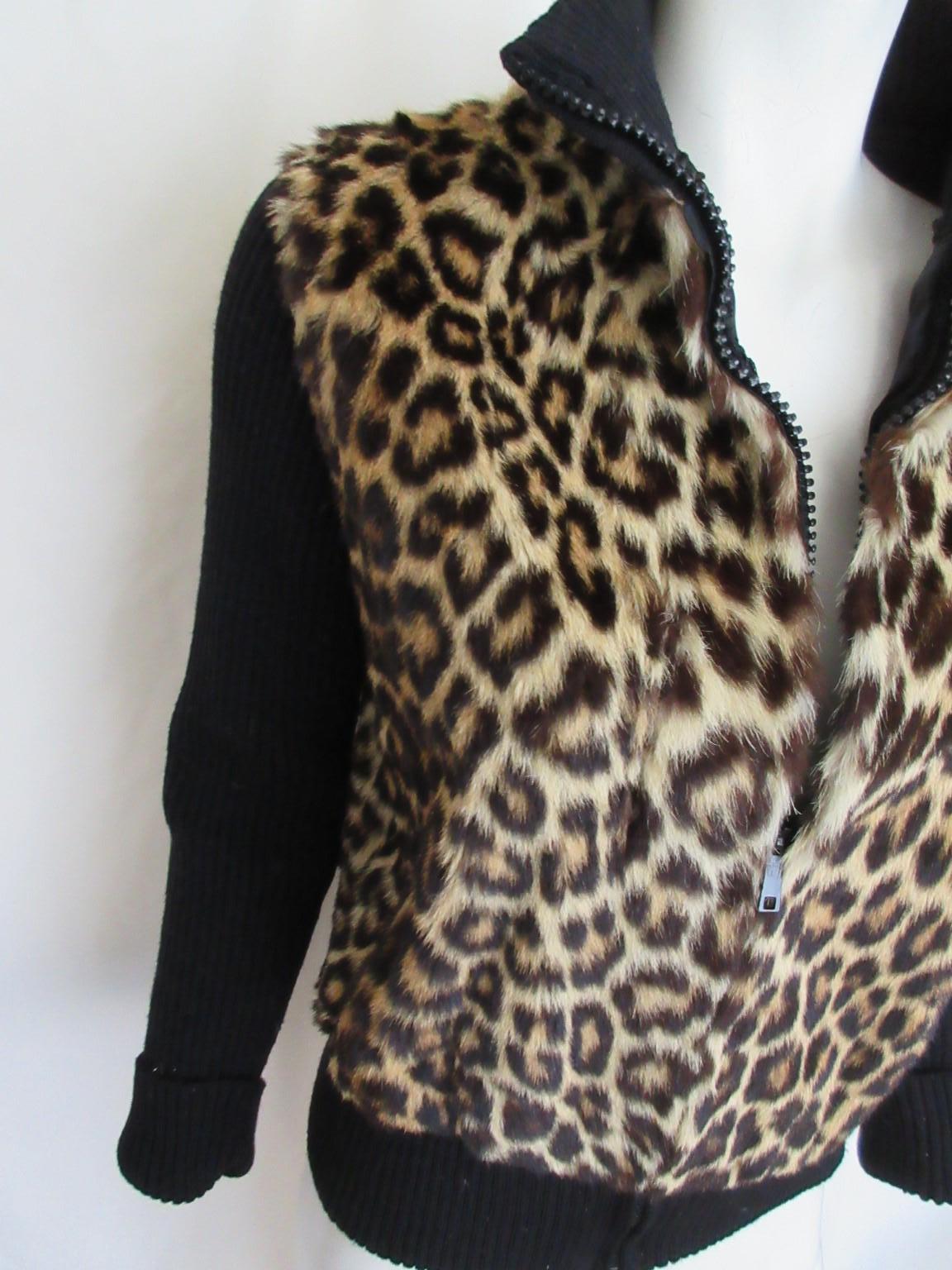 Gilet giacca con stampa panthera esclusivo Vintage By in vendita 2