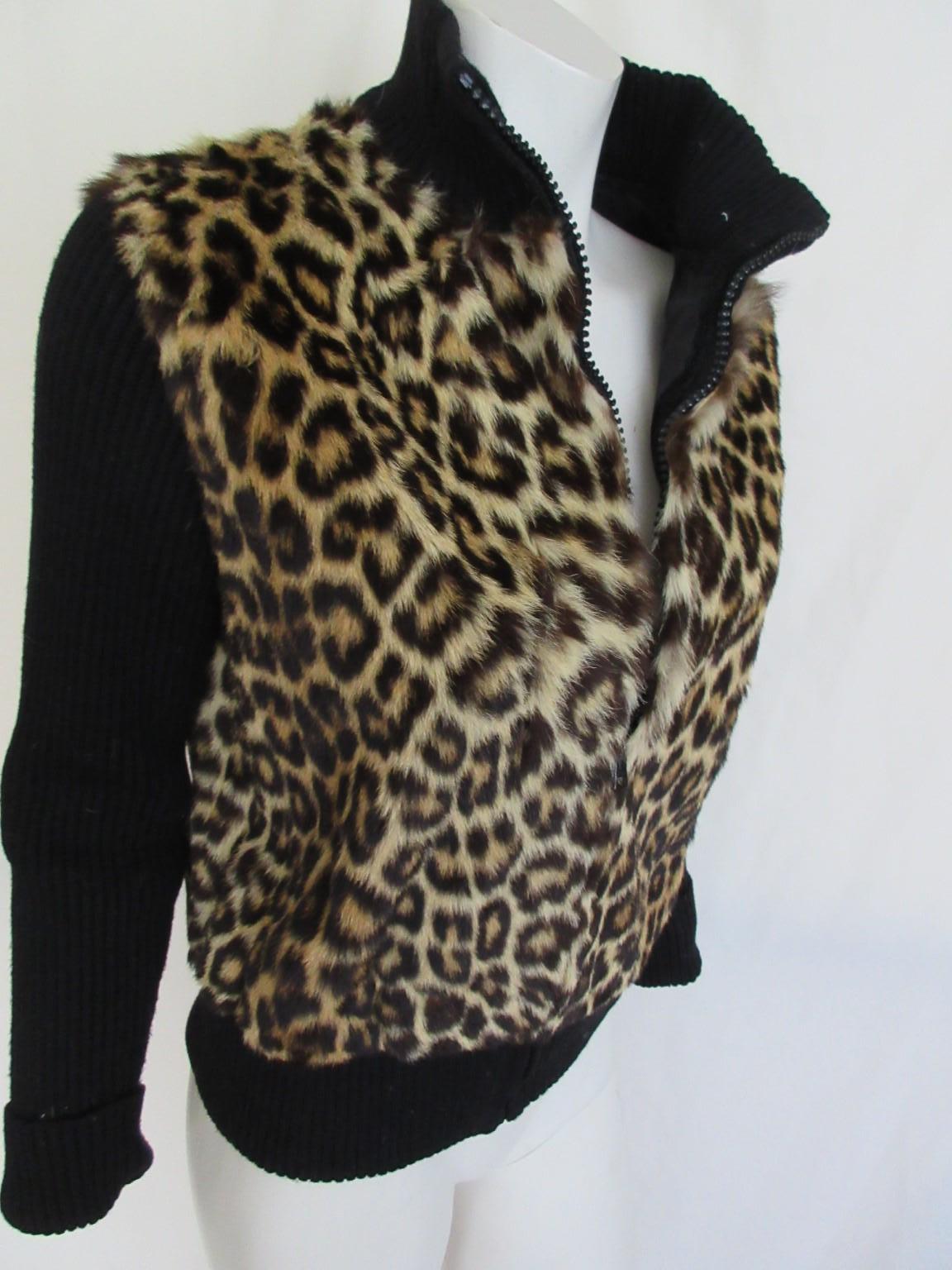 Gilet giacca con stampa panthera esclusivo Vintage By in vendita 3