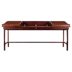 Vintage Executive Rosewood Tambour Doors Desk Model #452 by Edward J. Wormley