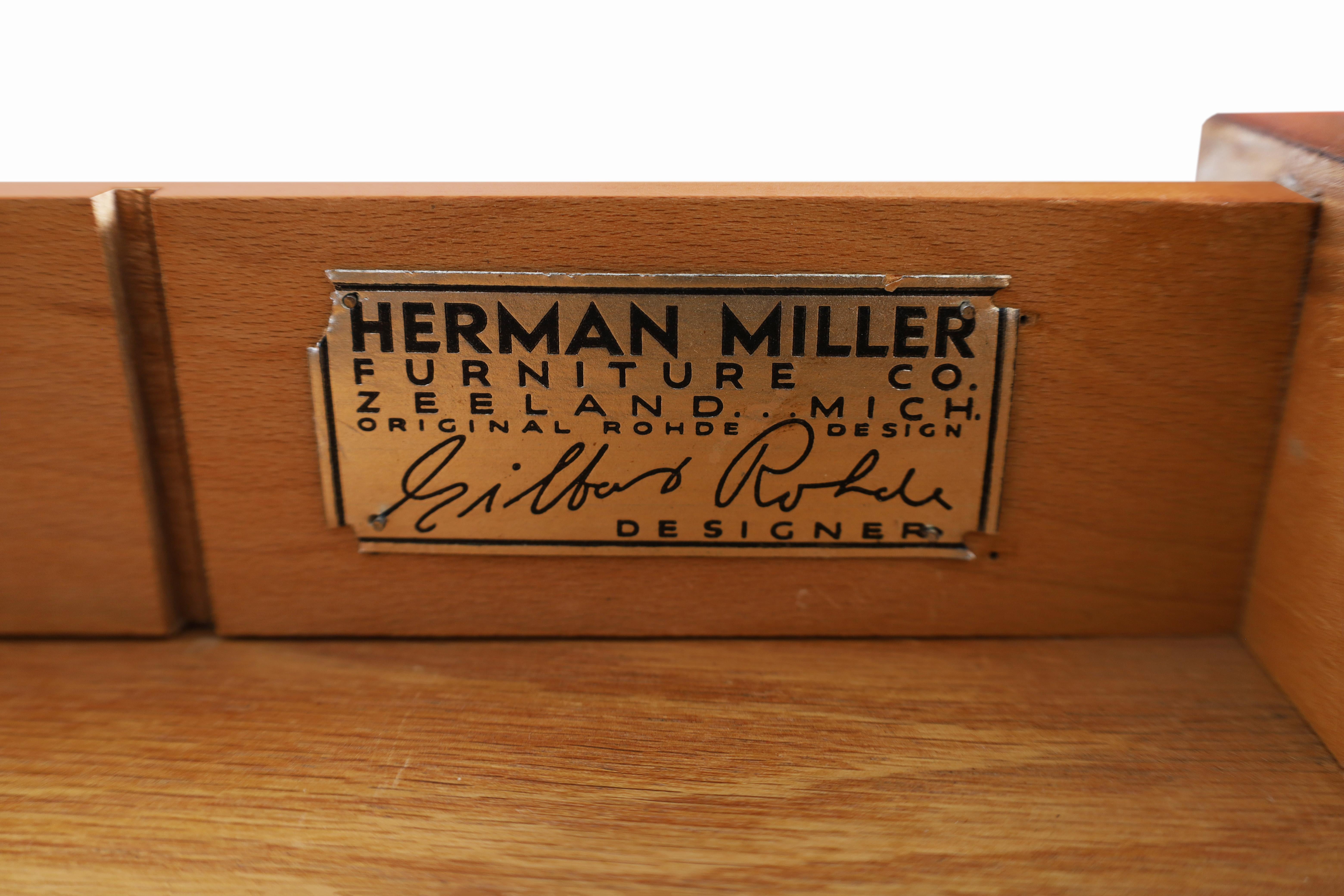 Vintage Executive Walnut Desk by Gilbert Rohde for Herman Miller 6