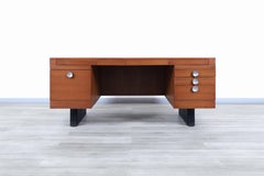 Vintage Executive Walnut Desk by Gilbert Rohde for Herman Miller