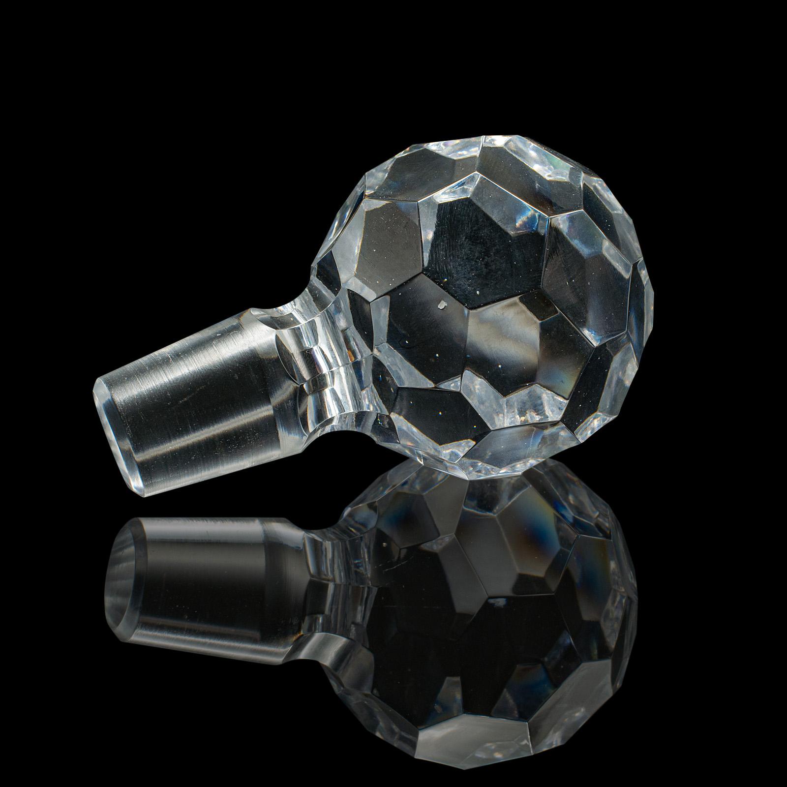 Decantador Ejecutivo Vintage para Whisky, Inglés, Cristal Tallado, Recipiente para Aguardiente en venta 5