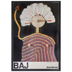 Vintage Exhibition Poster by Enrico Baj