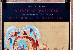Vintage Exhibition Poster, Musée Cernuschi, Paris, France, 1956