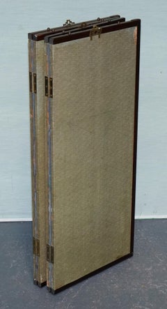 VINTAGE EXOTIC ORIENTAL BIRDS & FLOWERS FOLDING FOUR PANEL PETITE ROOM DIViDER