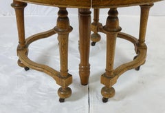 Vintage Expandable Oak Dining-Room Table Up To 14" L