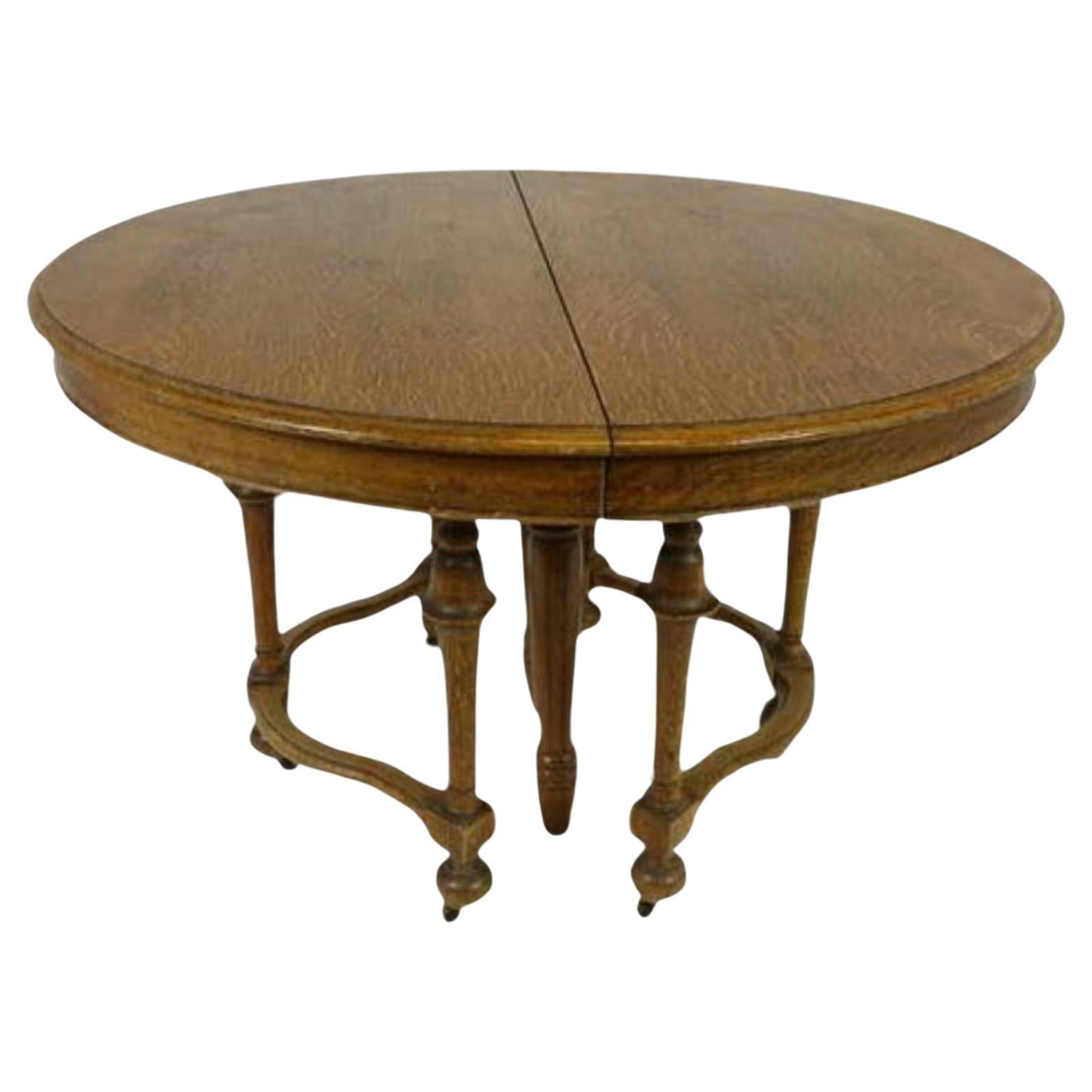 Vintage Expandable Oak Dining-Room Table Up To 14" L For Sale