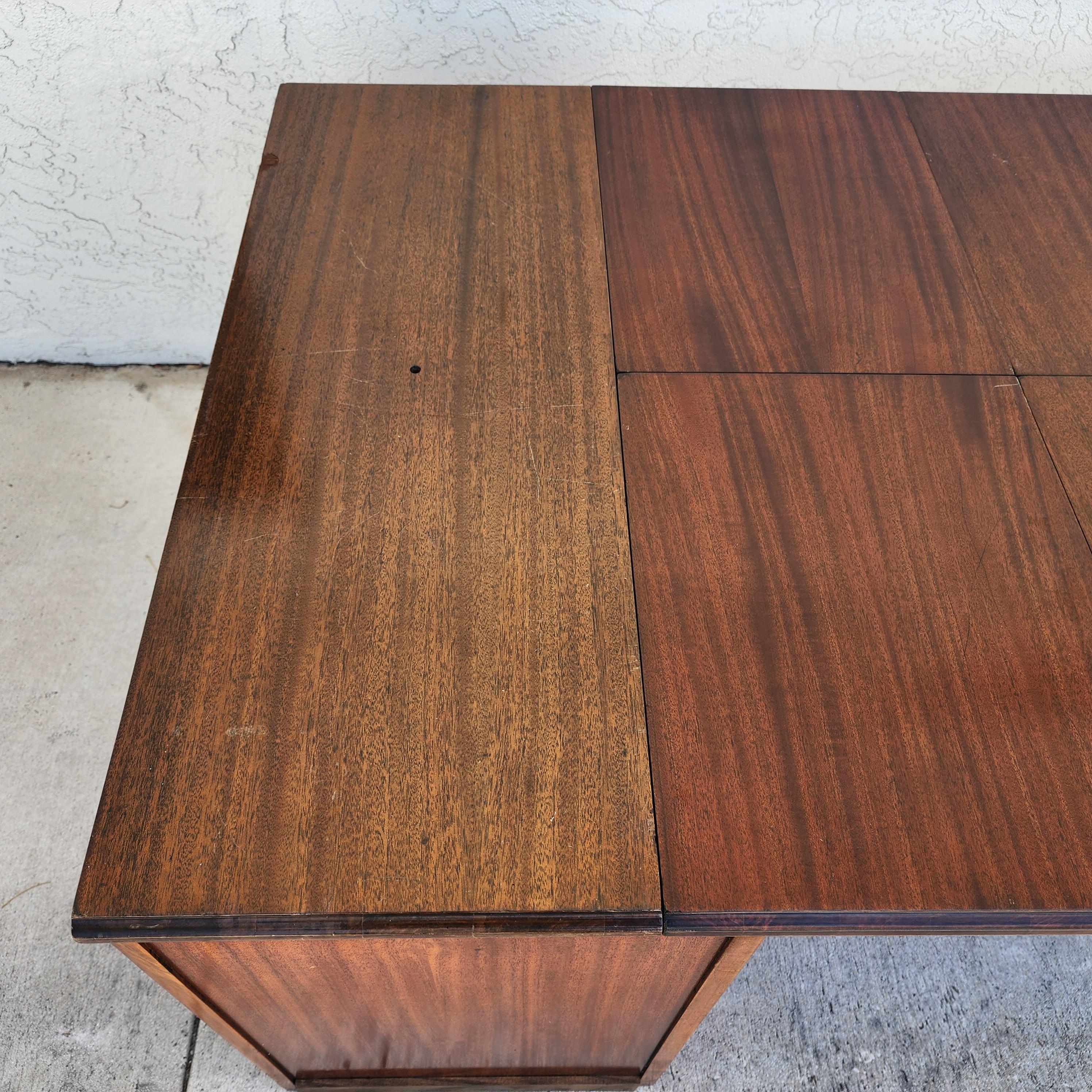 Saginaw Vintage Expandable Pullout Buffet Table For Sale 3
