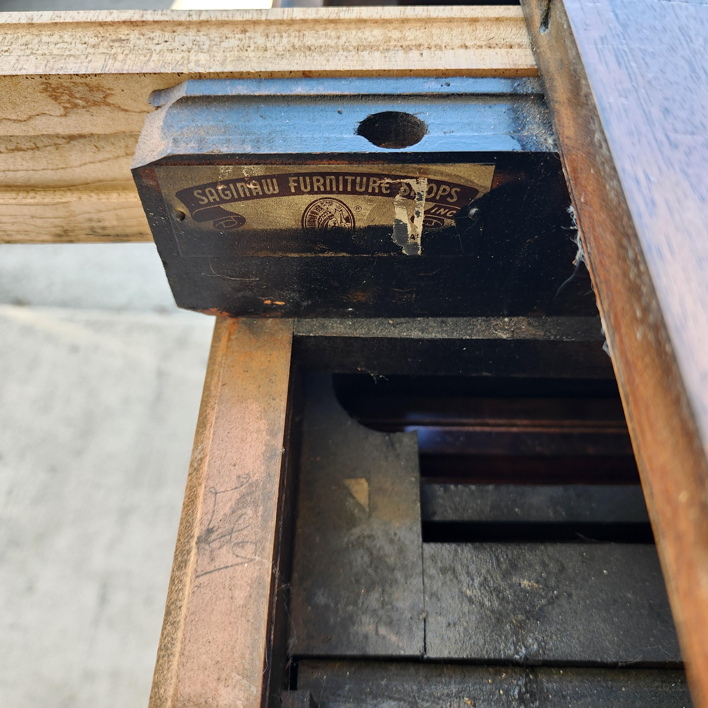 Saginaw Vintage Expandable Pullout Buffet Table For Sale 14