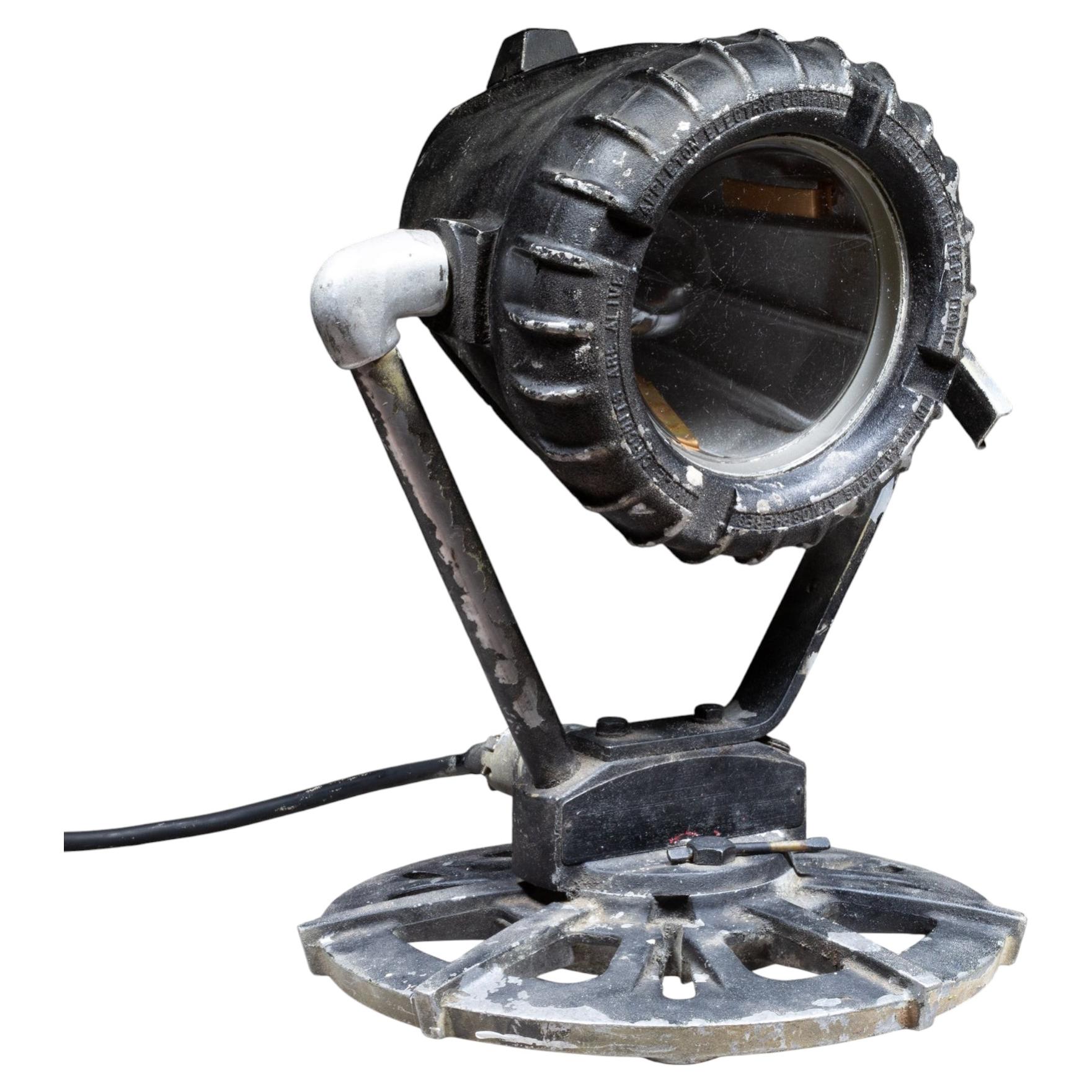 Vintage Explosion-Proof Industrial Spotlight c.1940 For Sale