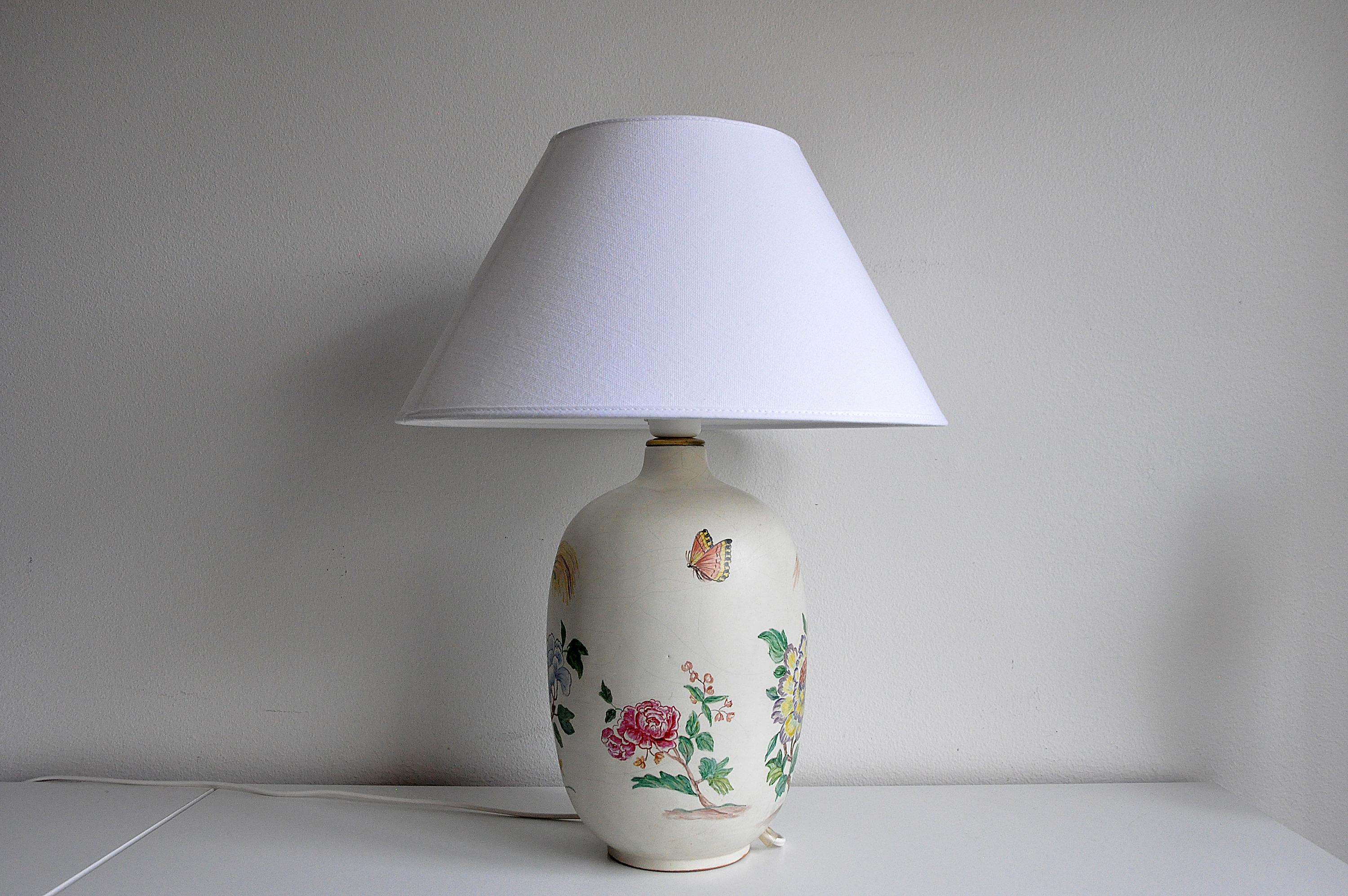 20ième siècle Lampe de table d'exposition vintage Anna-Lisa Thomson pour Upsala Ekeby en vente