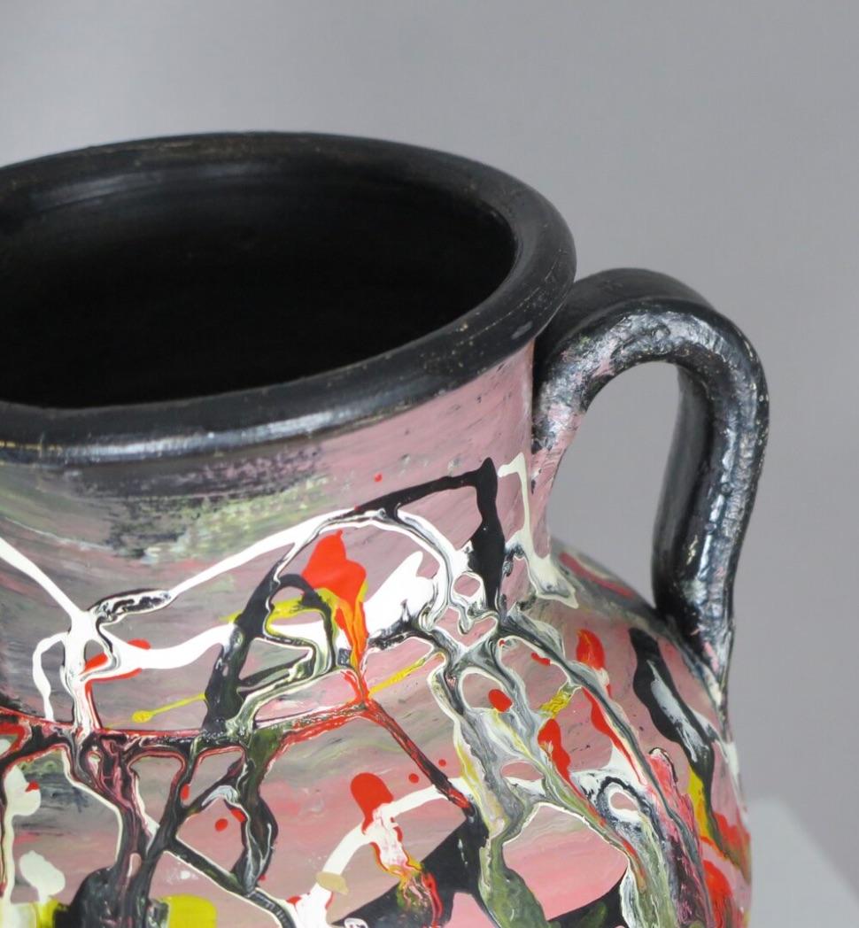 Vase vintage en céramique expressionniste en vente 2