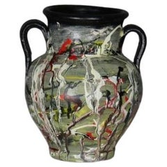 Vase vintage en céramique expressionniste