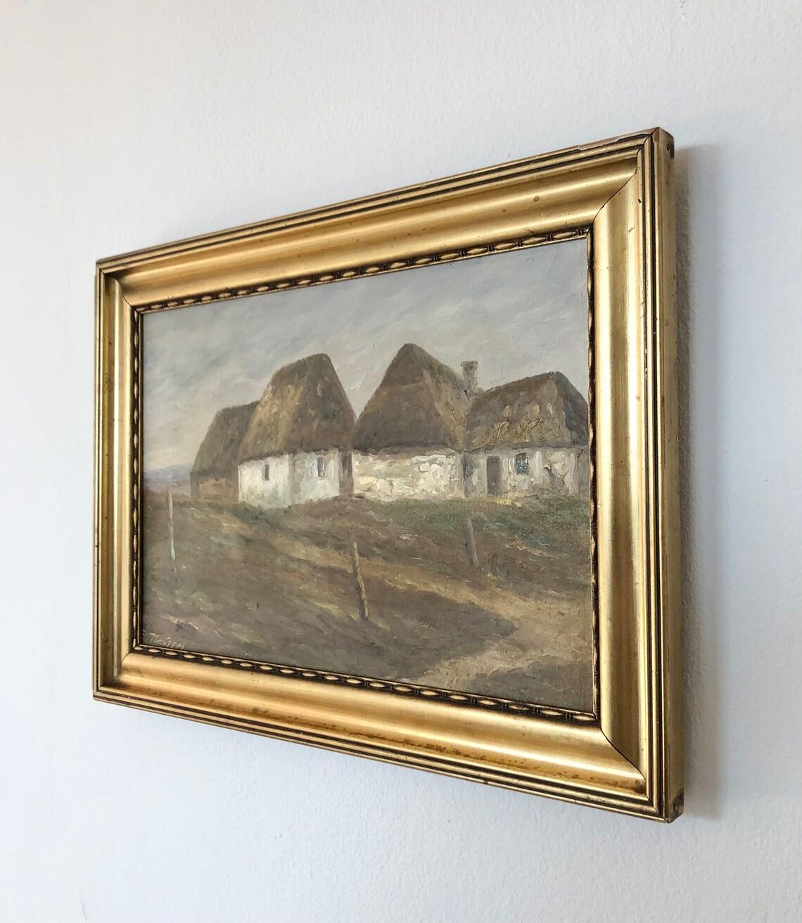 Vintage exquisite 1950s oil painting from Denmark by Edvin Knüppel In Good Condition For Sale In Ebberup, DK