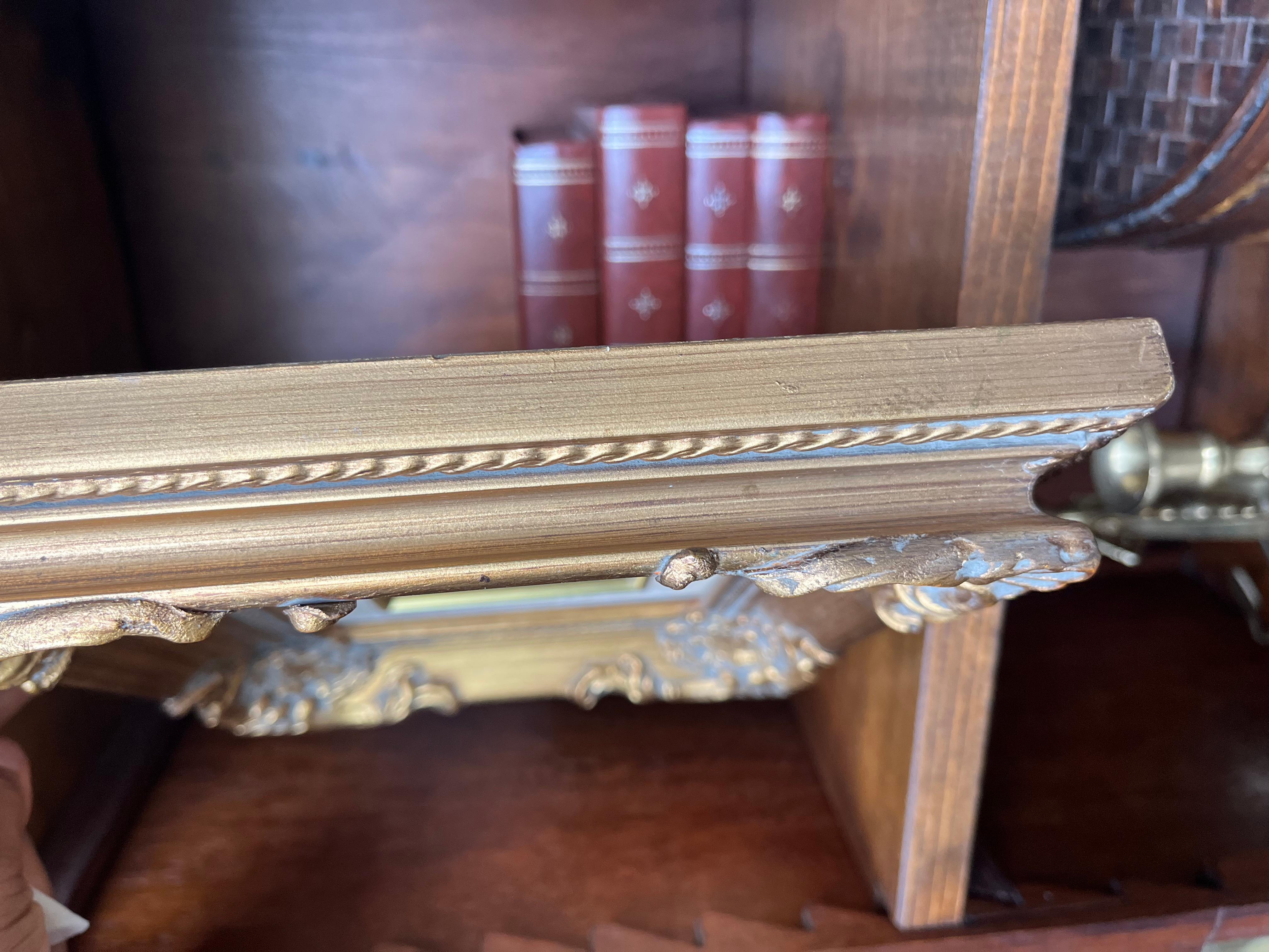 Vintage Exquisite Miniature Abstract Floral Oil Painting in Ornate Gilt Frame 2