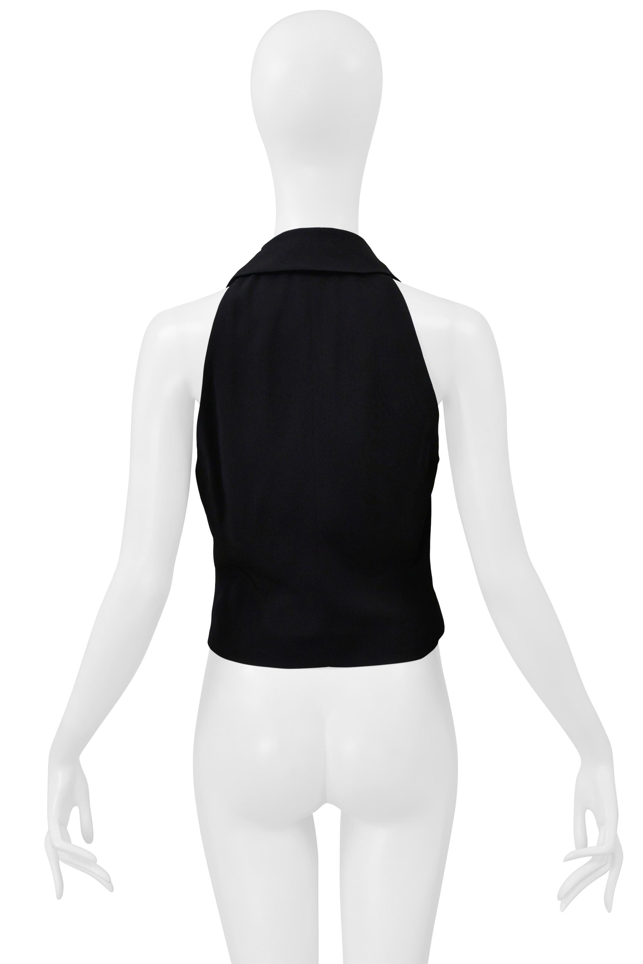 De las mujeres Chaleco Vintage Exte Negro Esmoquin Halter en venta