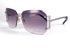 Occhiali da sole vintage Exte EX 514 Rimless Silver 2001 Italy