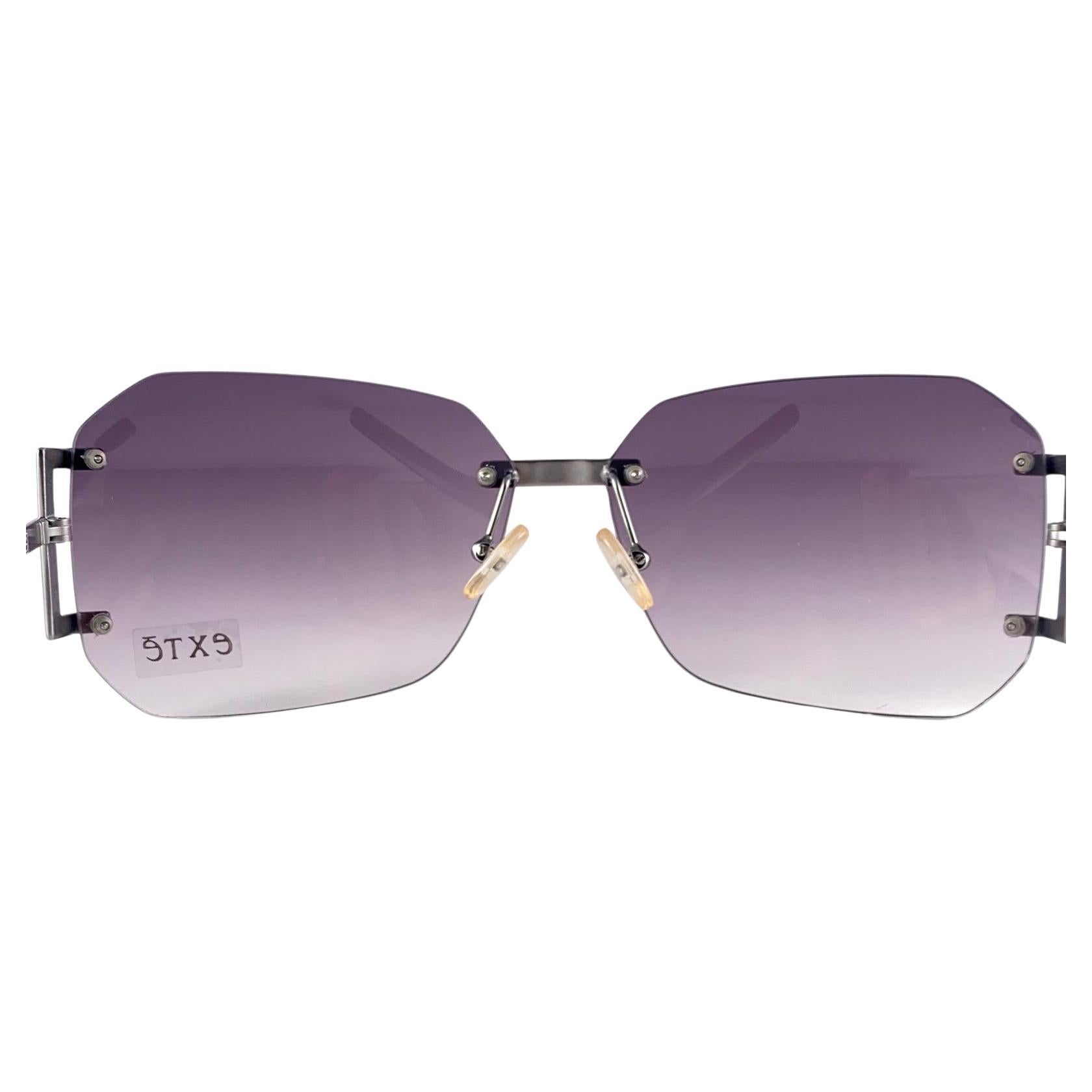 Vintage Exte EX 514 Randlos Silber Sonnenbrille 2001 Italien im Zustand „Neu“ im Angebot in Baleares, Baleares