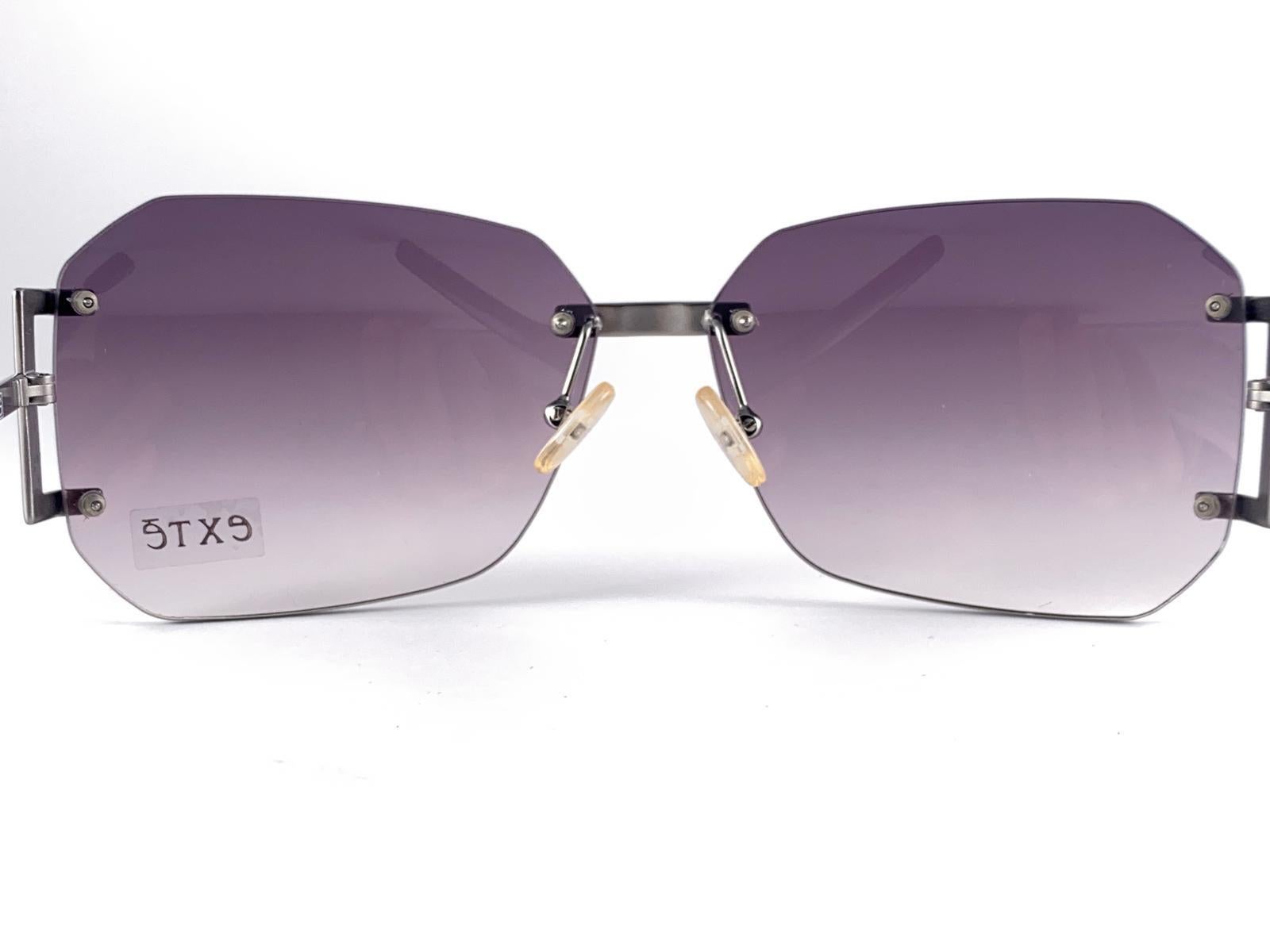 Vintage Exte EX 514 Randlos Silber Sonnenbrille 2001 Italien für Damen oder Herren im Angebot
