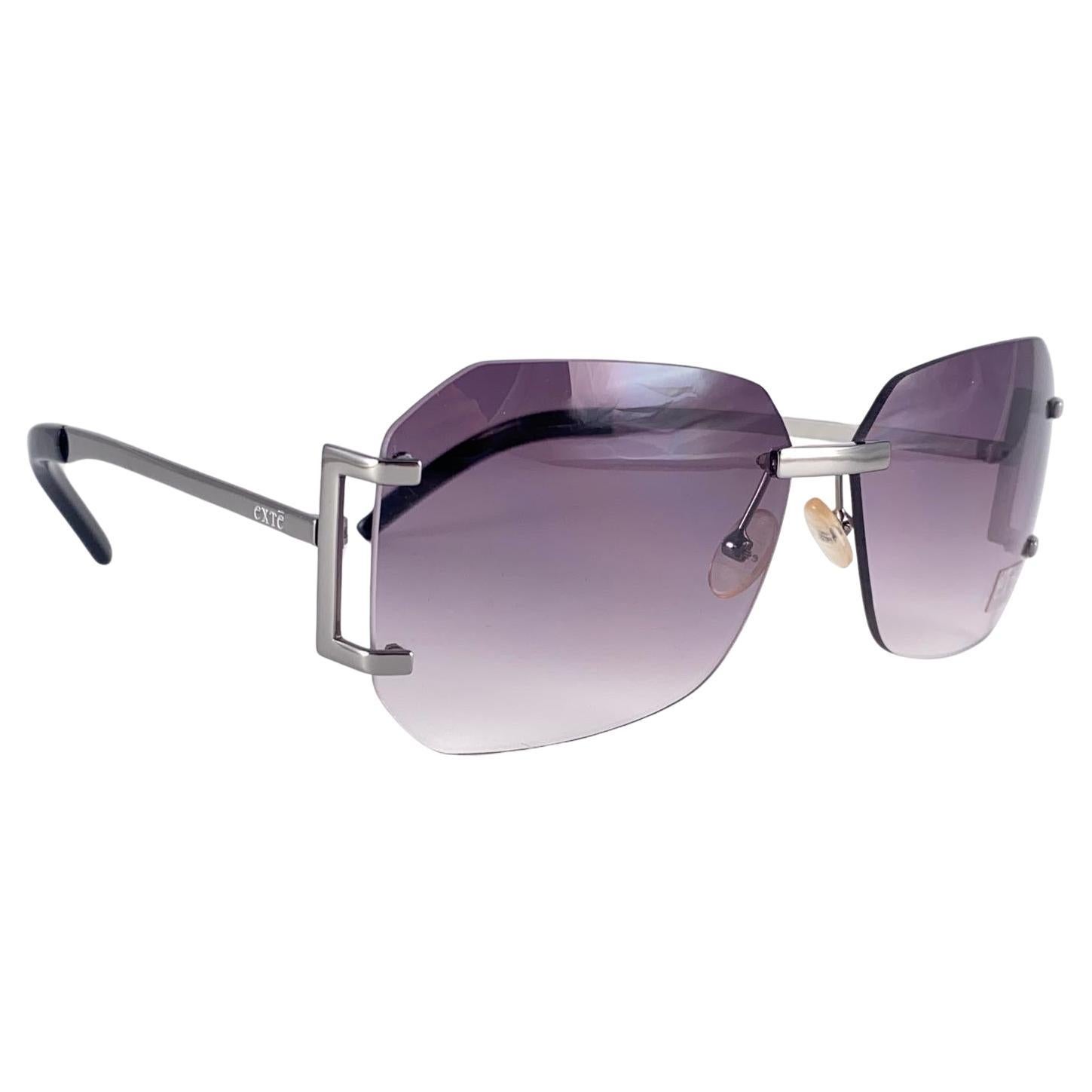 Vintage Exte EX 514 Randlos Silber Sonnenbrille 2001 Italien im Angebot