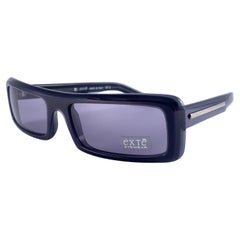 Jahrgang Exte EX 9  Elegante mittelgroße dunkelblaue Sonnenbrille 2001 Italien