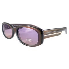 Vintage Exte EX10 Elegante mittelgroße burgunderrote Vintage-Sonnenbrille 2001 Italien