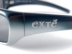 Vintage Exte EX2 Sleek Grey Wrap Around Sunglasses 2001 Italy