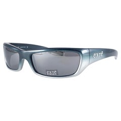 Vintage Exte EX2 Elegante graue Wickel-Sonnenbrille im Vintage-Stil 2001 Italien
