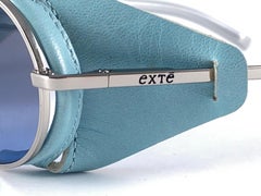 Vintage Exte EX43 Türkis Faux Leder Wickel-Sonnenbrille um Sonnenbrille 2001 Italien, Vintage