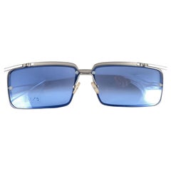 Vintage Exte EX5160 Silver Oversized Wrap Around Sunglasses 2001 Italy